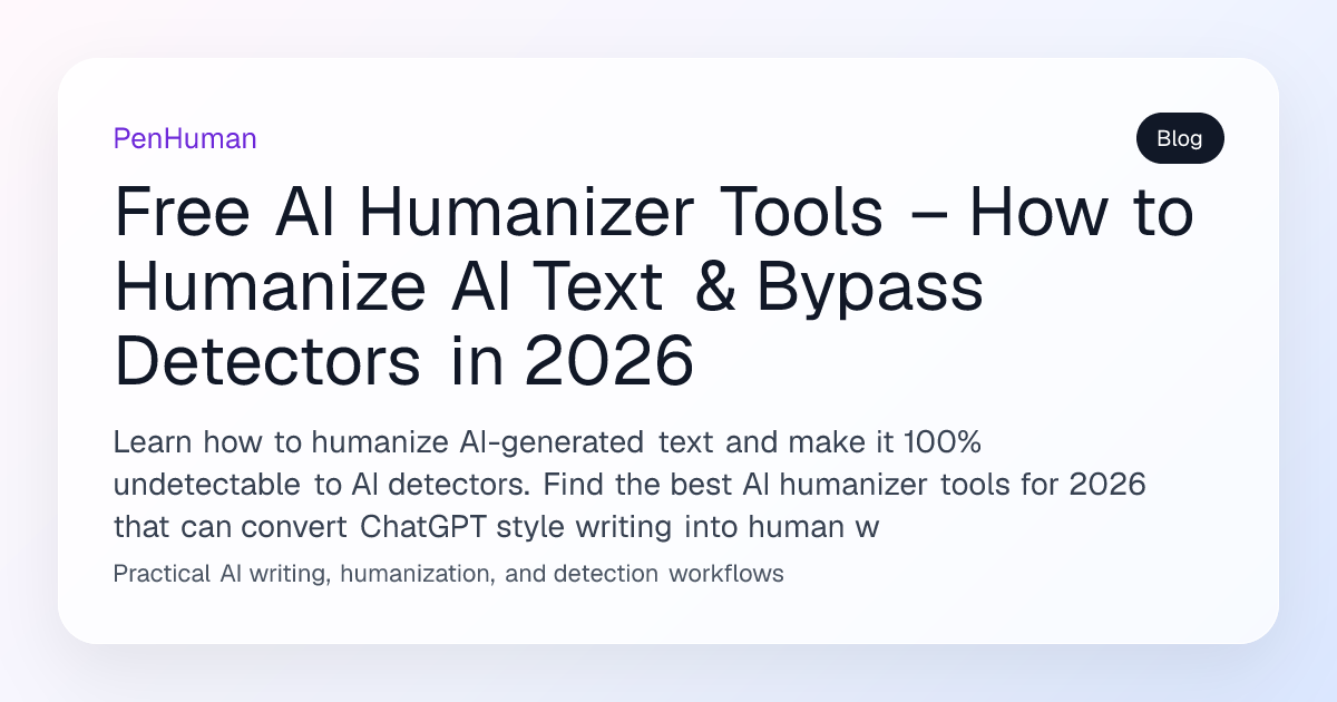 Free AI Humanizer Tools – How to Humanize AI Text & Bypass Detectors in ...